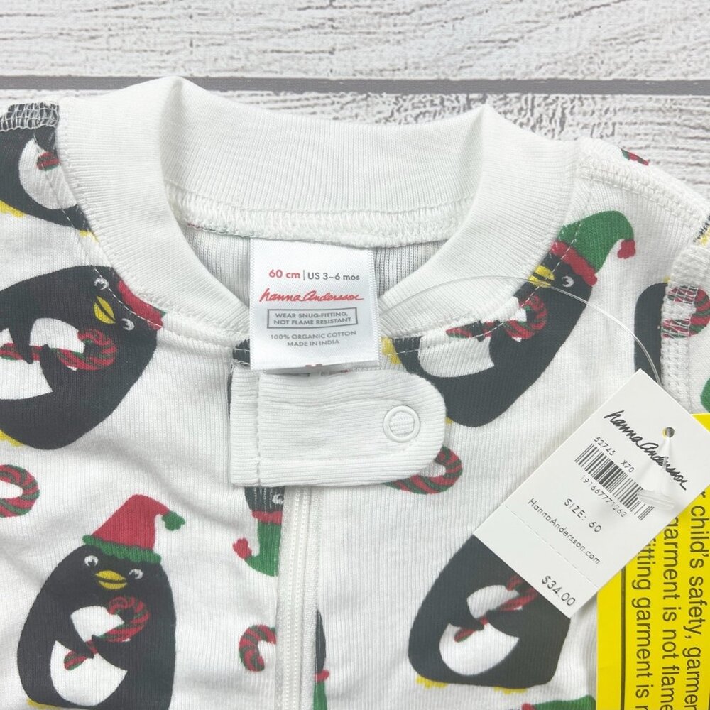 Nwt Hanna Andersson Holiday Penguin Pajamas - Picture 2 of 3